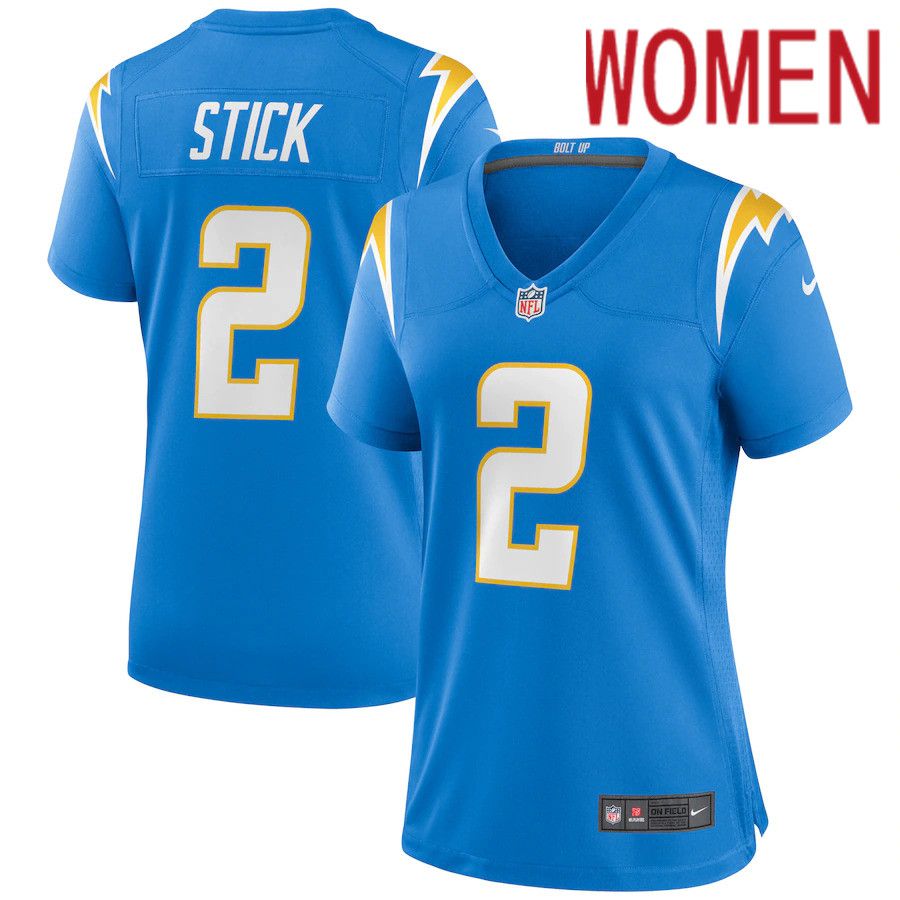 Women Los Angeles Chargers #2 Easton Stick Nike Powder Blue Game NFL Jersey.